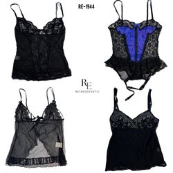 Y2K All Black Rave Lingerie (RE-1944)
