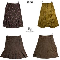 Gonnelline in mix di suede unico Y2K (RE-1946)