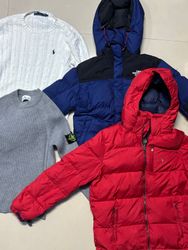 Stone island / polo Ralph Lauren sweaters and Puff..