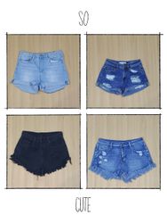 JA 0460 Y2K Brittany Pantaloni Corti in Denim Sexy..