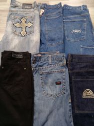HD1123 Herren Baggy Designer Jeans