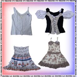 Sunlit Cottage Closet tops, dresses, skirts (SS-12..