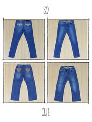 JA 0449 Y2K Ladies Embellished Flared Jeans