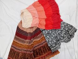 IQ0621 Y2k Floral Maxi Skirts
