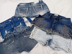 IQ0626 Y2k Upcycled Retro Mini Shorts
