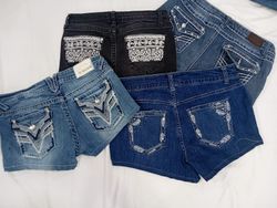 IQ0627 Y2k Upcycled RetroRevive Shorts