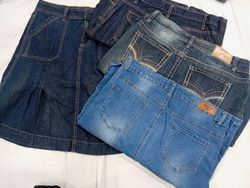 IQ0628 Y2k Denim-Midi-Röcke