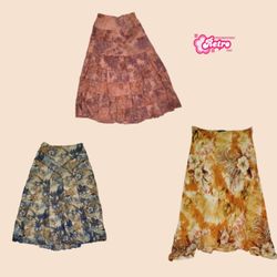 Y2K Grunge Tone Midi Skirt