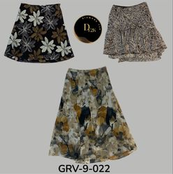 Chic Brown Poly Skirt – Modern Look with Comfortab..