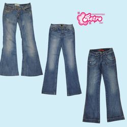 Y2K Unique Flared Denim Jeans