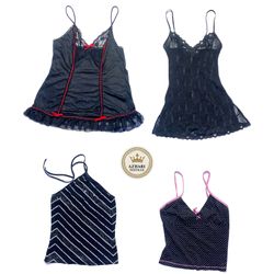 Y2K Black Night Cami Tops AT2