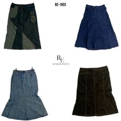 Saia Maxi de Denim Y2K (RE-1955)
