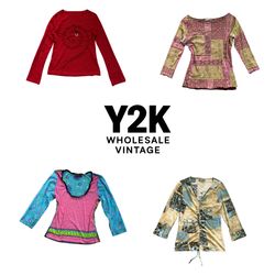 Y2K Italian Grunge Mesh Tops Mix (YEV793)