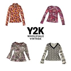 Y2K Italian Grunge Mesh Tops Mix(YEV794)