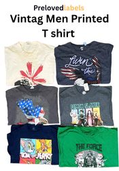 intage Männer Bedrucktes T-Shirt Bundle – WCV 137