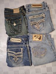 MISS ME TRUE RELIGION ROCK REVIVAL APPLE BOTTOM JE..