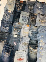 Calça jeans fleyeard estabelecida Y2k