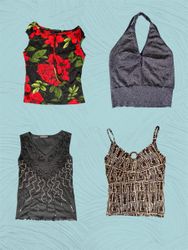 Y2k Fashionable Tank Tops & Blouses(TS:703)