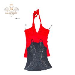 Red And Black Romantic Sexy Camisoles