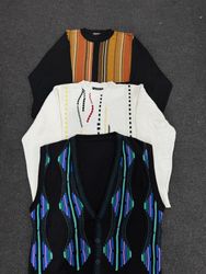 Suéteres de estilo Coogi y de punto 3D