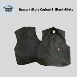 Rework Style Carhartt Gilet Neri