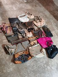 mixed branded bags
