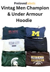 Vintage Men’s Hoodie Bundle – Champion, Under Armo..