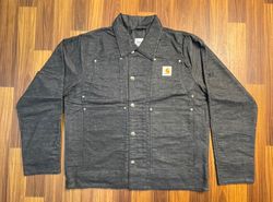 Carhartt rework style denim black jackets