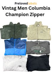 Vintage Men’s Zipper Hoodie Bundle – Columbia, Cha..