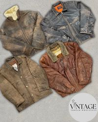 Vintage leather branded jackets #5925