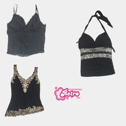 Hauts cami en ton sombre Y2K Mix (Sep-38)