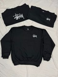 Felpa nera Stussy Rework Style.