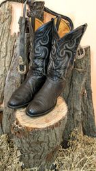 MV347# Botas de vaquero vintage de excelente calid..