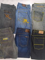 R124 Jeans designer baggy grande per uomo