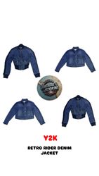 Y2K Retro Rider Denimjacken