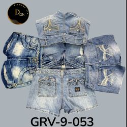 Women’s Denim Mini Shorts – Y2K Vintage Style, Chi..