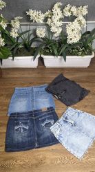 Y2k mini denim skirts