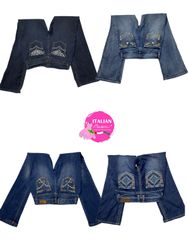 Y2k signature embellished jeans