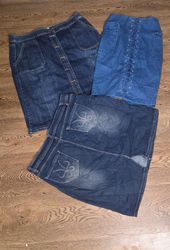 Jupes en denim mi-longues