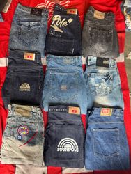 Denim hip hop pants