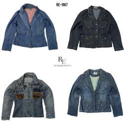 Blazers en denim de l'ère Britney Y2K (RE-1967)