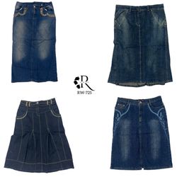 Y2k  Unique Denim Maxi Skirts (RW-725)