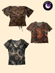 Y2K grungy tops (M-631)