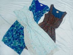 IQ0645 Y2k Ocean Core  Floral Dresses