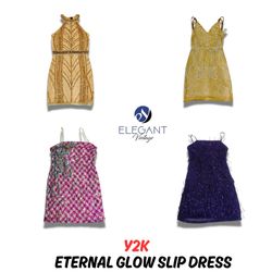 Y2K Eternal Glow Slip Dresses - EV0938