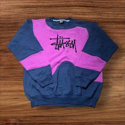 Stussy rework style multicolor sweatshirt