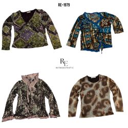 Tops de Manga Longa em Tons Terrosos Y2K (RE-1979)