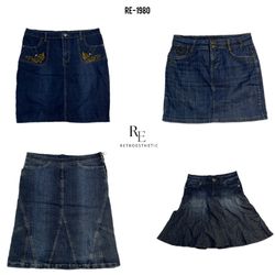 Saia Midi de Denim Y2K IT Girl (RE-1980)