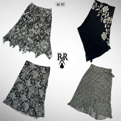 Y2K All Black Gothic Poly Skirts (AA-217)