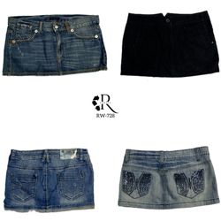 Y2K IT Girl Denim Mini Skirts (RW-728)